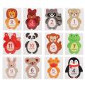 12pcs Newborn Baby Monthly Sticker for 1-12 Month Milestone Memories Photo Props. 