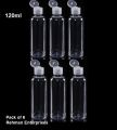 Pack of 6 Empty Plastic Push Bottle 120ml for Oil Hair Oil & Lotion Bottles. 