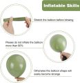 95 pcs 9 inch Sage Green Latex Balloons without shinny for Birthday Party Graduation Baby Shower Wedding Decoration. 