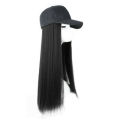 Baseball Cap with Synthetic Hair Extension Long Hair Wig Hat for Women. 