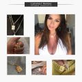 Tiny Gold Initial A-Z Letter Necklaces Umisex Charm Luster Gold Metal Capital Love Couple Pendant For Women Men Jewelry. 