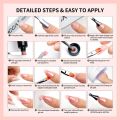 7 Piece Poly Gel Set Nail Art Quick Nail Extension Kit for Manicure All in 1. 