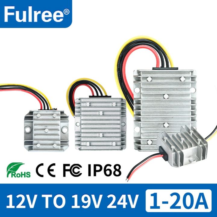 【2024】 12V Step Up to 24V 19V 1A 3A 5A 10A 15A 20A DC DC Boost Voltage Converter 12 Volt to 24 19 Volt Car Laptop Power Supply Charger