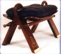 WOODEN CAMEL SEAT / CAMEL STOOL / VINTAGE CAMEL SADDLE STOOL. 