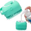 Pet Dog Shampoo Brush 2.7oz 80ml Cat Massage Comb Grooming Scrubber Brush for Bathing Short Hair Soft Silicone Rubber Brushes. 