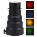 【AiBaby Store】（NEW）Conical Snoot Flashlight Lamplet Kit With Cellular Net 5 Pcs Color Filters For Photography Lights Below 250W. 