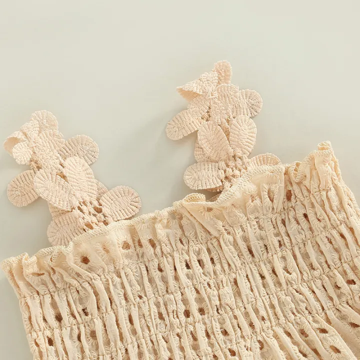 Toddler%20Baby%20Girls%20Summer%20Outfit%20Solid%20Color%20Cutout%20Pleated%20Tank%20Tops%20and%20Stretch%20Casual%20Ruffle%20Shorts%20Set%20-%20Image%205