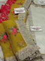 Brand Name   EMAN COLLECTION 2023**organze fully heavy embroidered  front with embroidered neckline with fully adha hand work** BY BANO COLLECTIONS*. 
