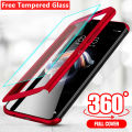 For Vivo V7 1718 5.7 inch Free Tempered Glass 360 Full Coverage Matte Finish Sturdy Hard Acrylic All-around Protection Cell Phone Case. 