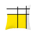 Yellow Geometric Cushion Cover 45x45 Polyester Double Sided Pillowcovers Decorative Throw Pillows Nordic Home Decor Pillow Cases. 
