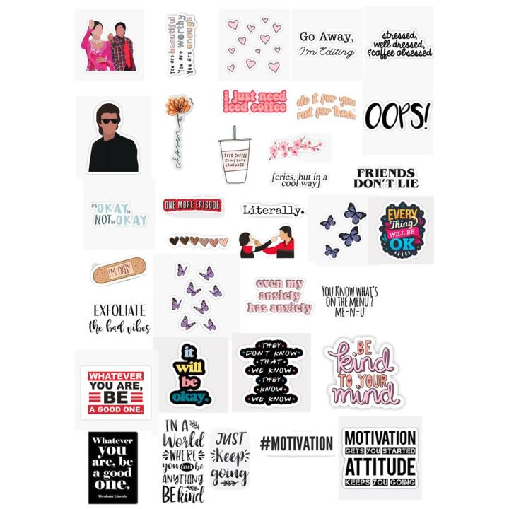 Motivational Quotes Stickers for Mobile & Laptop | Perfect for Girls, Boys, College Students, University Goers & Professionals
