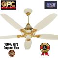 GFC fans ceiling fan 30 Watt Inverter Glamour Deluxe series model High speed 100% Pure Copper Wire / winding Celling Fans off-white 5 Years motor / Circuit guarantee Heavy Duty 56 Inches best energy saver ceilling fan for lounge bed dinning drawing room. 