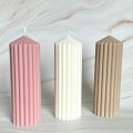 (Pack of 2) Premium Ribbed Scented Peak Pillar Candles | large and small peak pillar candle | pillar candle | candle. 