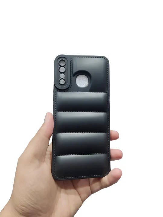 Infinix Hot 8/8 Lite/Tecno Spark 4 Soft Jacket Case Puffer Design Camera Protection Cover
