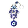 1pc Turkey Blue Evil Eye Key chian Glass Hamsa Hand Charms Wall Hang Keychian Jewelry Fit Women Diy Fatima Hand Gift. 
