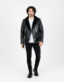 New Fashion Biker Style Black PU Leather Jacket. 