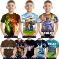 ROBLOX Game Pattern Printing Children's T-shirt Soft and Comfortable Summer Clothing Children Cartoon Sandbox Party. 