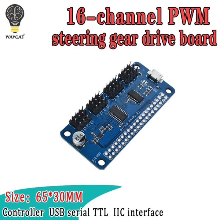Raspberry Pi Servo Driver HAT providing precise PWM output 16-Channel 12-bit I2C Interface support Raspberry Pi Zero/Zero W/3B+