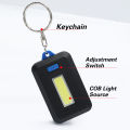 Portable Mini COB LED Keychain Flashlight 3 Mode Key Chain Keyring Flash Light Lamp Torch Pocket Emergency Light （Batteries not included）. 
