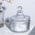 Elegant Imported Crystal Glass Candy Jar/Sweets Transparent Crystal Glass Pot/ Multipurpose Crystal Glass Jar (with Lid). 