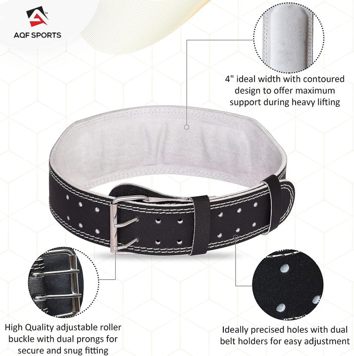 AQF%20Weightlifting%20Belt%20for%20men%20Gym%20Fitness,%204"%20Padded%20Lumbar%20Back%20Support,%207mm%20Thick%20Leather%20Training%20Belt%20with%2011%20Adjustable%20Holes%20(Medium)%20-%20Image%205