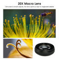 Doomhot Phone Camera Lens Smartphone Mobile Phone Lenses Cell Phone Lens 0.6X Super Wide Angle Lens 20X Super Macro Lens 4K High-definition Lens 2 IN 1 Clip Lens for All Phone Travel Shooting. 