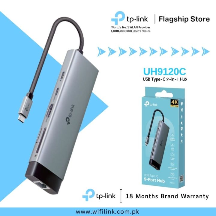 TP-Link USB Type-C 9-in-1 Hub UH9120C USB Type-C 9-in-1 Hub  - 18 Months Brand Warranty