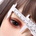 Portable 80mm Plastic Eyebrow Measuring Vernier Caliper Tattoo Microblading Caliper Ruler Permanent Makeup Measurement Tools. 