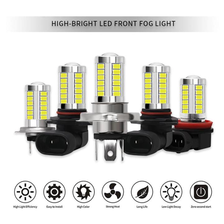 H4-H4/H7/9005/9006 33SMD LED Car Headlight Bulb Daytime Running Light White Motorcycle Fog Lamp