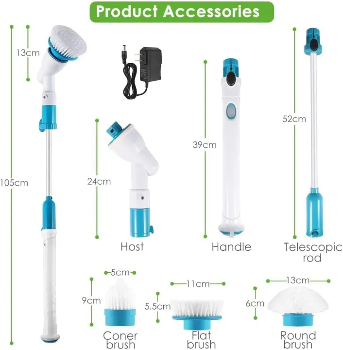 Techmanistan%20Rechargeable%20Electric%20Spin%20Scrubber%20With%203%20Replaceable%20Cleaning%20Brush%20Heads,%20Cordless%20Shower%20Cleaning%20Brush%20with%20Long%20Extension%20Arm,%20Electric%20Spin%20Bathroom%20Scrubber%20-%20Image%204