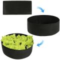 2X Raised Garden Bed Fabric Raised Planting Bed Garden Grow Bag for Herb Flower Vegetable Plants Dia 24 Inch x 8 Inch. 