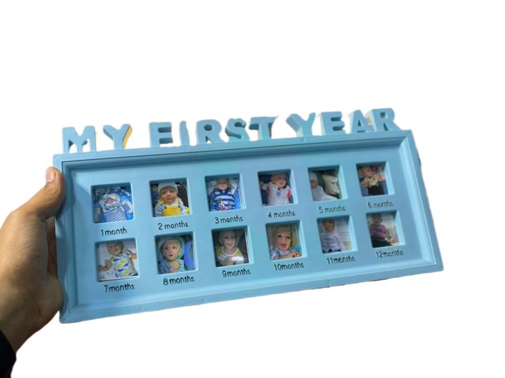 New Baby Frame I12th Months Baby Photo Frame with Picture I Baba, Bay Photo Frame I My First Year Photo Frame with Pictures
