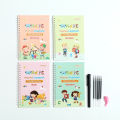 Set of 4 Sank Magic Learning Book  Practice book  Handwriting First Learning Books for Kids Notebook  Reusable Free Wiping Writing Practice Books. 