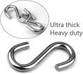 S Hooks 304 Stainless Steel Heavy Duty S Hooks 5PCS, 3.2 inches Long and 5/16 inches Thick,S Shaped Hanging Hook is Used to Hang Any Objects in hammocks, Swings, workshops or garages. 