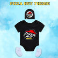 FULL SET 3 in 1 Baby Milestone Onesie Romper Fastfood Theme Jollibee Mcdo Mang Inasal Pizza Hut. 