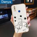 dienya For Realme 3 Pro 3i Realme X Lite Case Fashion Popular Line Girl Camera Plating Side Edge Square Phone Cases Full Lens Back Cover Camera Protect Softcase. 