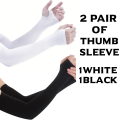 The Memorable Fashion 2 Pair Thumb Hole Arm Sleeves For Girls, Women /Arm Long Sleeves Best For Cycling Golf Running Driving Moisture Wicking Stretch and For Islamic Muslim hijab Girls, Women. 