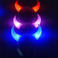 Light up LED devil horns headband Unique Glowing devil headwear Flashing LED costume headbands for Party accessories. 