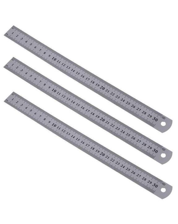 Stainless%20Steel%20Scale%20Ruler%20Measuring%20Tool%2012%20Inch%2030cm%203pcs%20-%20Image%202