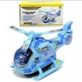 Battery Operated Musical Helicopter Toy with 360-Degree Rotation, with Attractive Flash Light, Bump & Go Vehicle Toys for Kids.. 