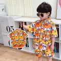 Summer Baby Boy Outfits Suit Fashion Print Kids Shirt Short Pant Sets Thin Cotton Toddler Tee Tops Children Clothes Tracksuits. 