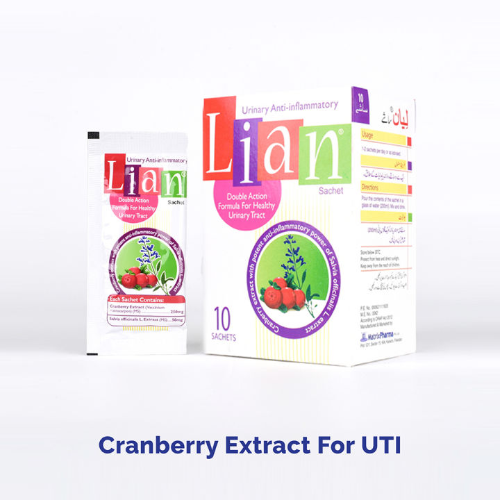 Lian® Sachet Cranberry Extract – Natural Support for Urinary Tract Health | UTI Prevention & Relief