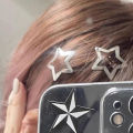 Star Hair Clips Snap Hair Barrettes Star Hair Accessories Y2K Metal Hair Clips. 