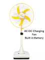 Rechargeable AC/DC Pedestal/Stand Fan with Adjustable Height Built in Battery. 