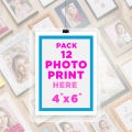 Pack of 12 Photos Customized Photo Print, Full HD, Best Print Quality, Polaroids Image Print High Glossy and Luster photo size 4 x 6 inches, 4R. 