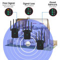 Doomhot WiFi Repeater 2.4Ghz Wireless Range Extender WiFi Signal Booster 1200Mbps Wi-Fi Signal Amplifier Network Routers Network Extender for AP Router Range EU Plug. 