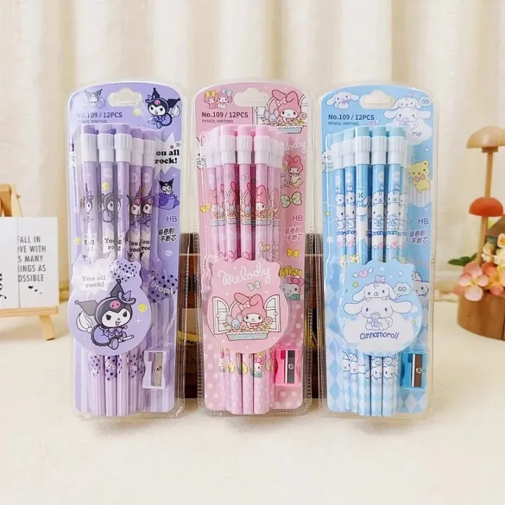 12%20pcs%20Sanrios%20Anime%20Cinnamoroll%20My%20Melody%20Kuromi%20Children%20Student%20Writing%20Pen%20Cartoon%20Cute%20School%20Office%20Pencils%20Drawing%20Tool%20-%20Image%203