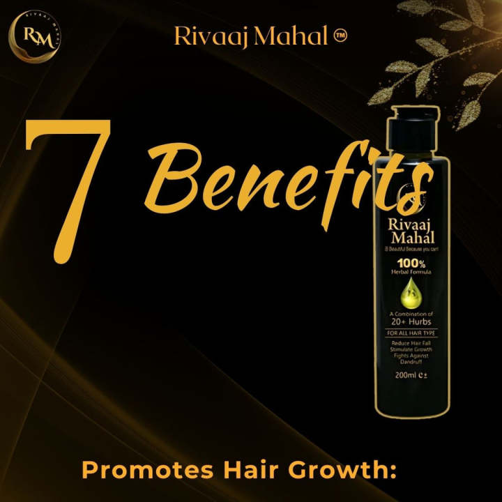 Rivaaj%20Mahal%20Premium%20Herbal%20Hair%20Oil%20for%20Hair%20Growth%20&%20Strength%20-%20200ml%20Single%20Pack%20-%20Image%204