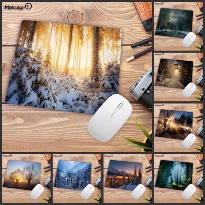 Mairuige Big Promotion Nature Landscape Blue Forest Trees MousePads Computer Gaming Mouse Pad Gamer Play Mats Mousepad 22X18CM