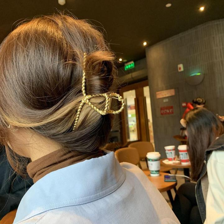 The Hair Edit Gold French Twist Claw Clip